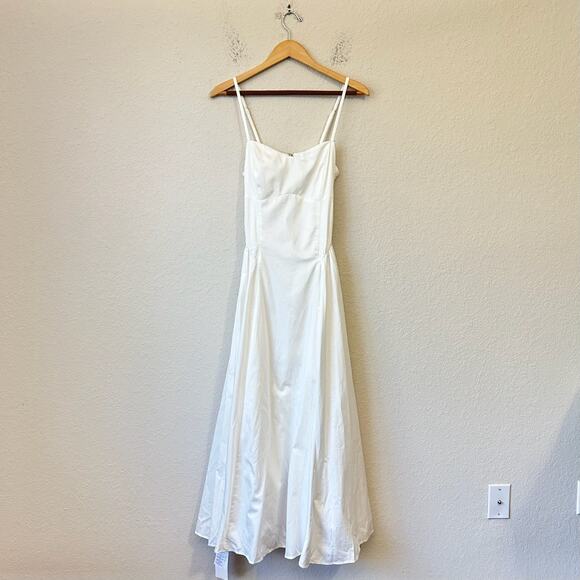 Abercrombie & Fitch Dresses & Skirts - ABERCROMBIE & FITCH Dipped-Waist Sweetheart Maxi Dress White Cut Out NWT
